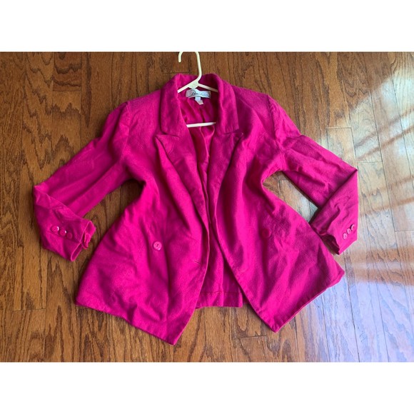 Demetrios Pink Wool Women's Blazer Size 12 - Picture 1 of 3
